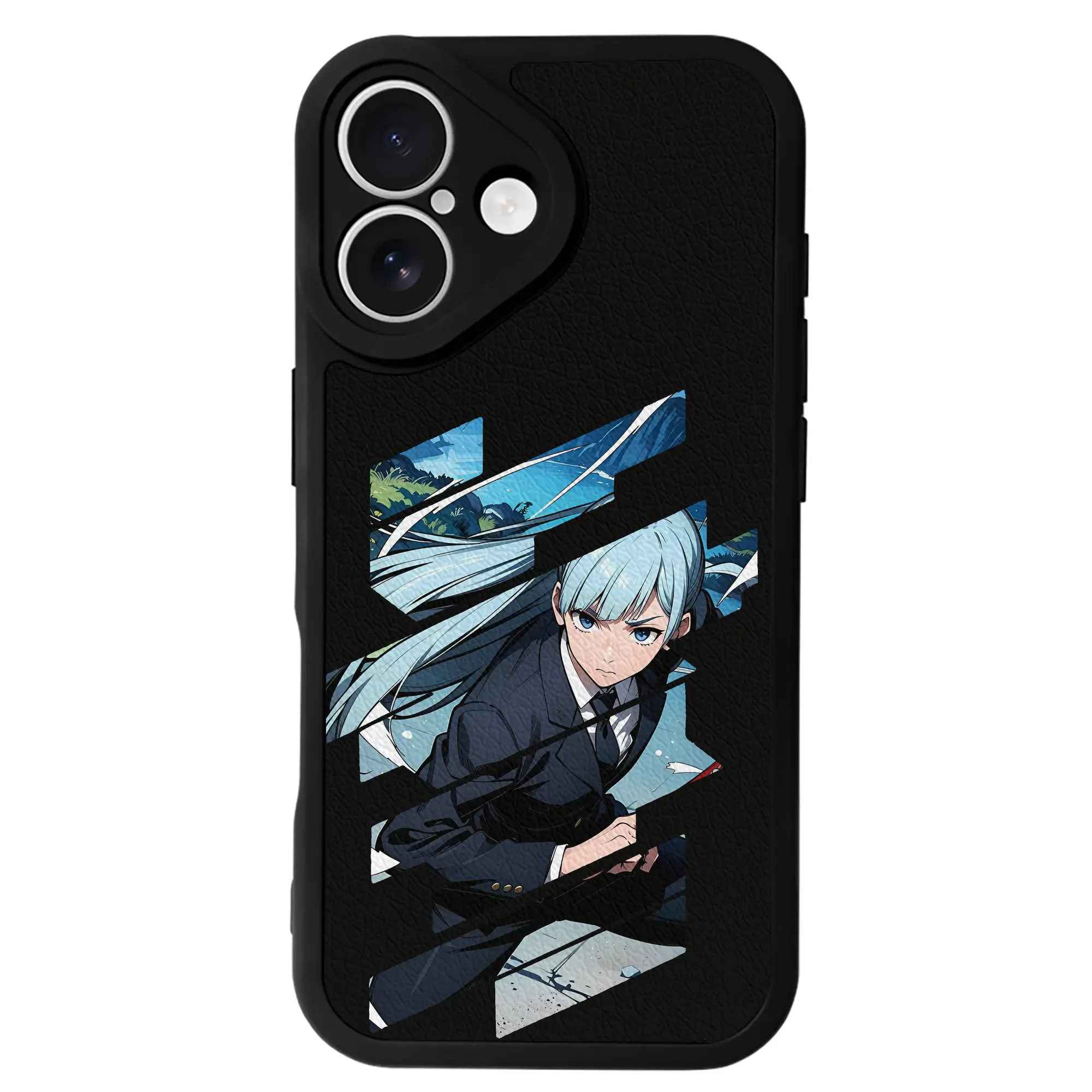 呪術廻戦 グッズ,三輪 霞 - IPhone 16シリーズ対応 ・ シリコンスマホケース ・ レザー調 ・ 高精度フィット ・ 耐衝撃 ・ ワイヤレス充電対応 ・ 精密カット